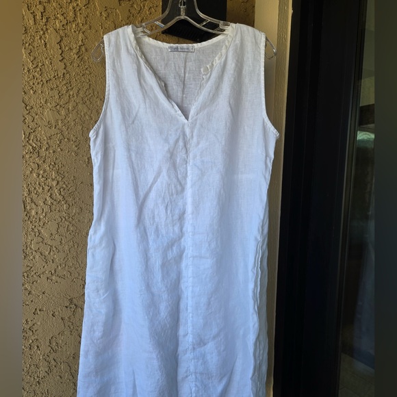 Cut Loose | White Sleeveless  | Linen Dress | Size: Large - Picture 6 of 7